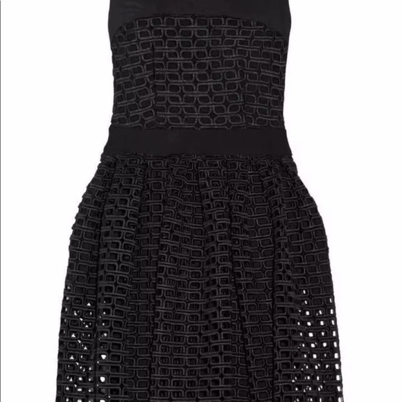 NWT - MAJE RESTANO GUIPURE LACE AND TULLE Dress in Black - Picture 2 of 6